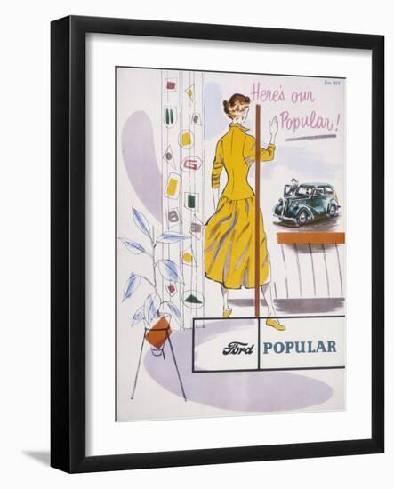 Poster Advertising a Ford Popular Car, 1955-null-Framed Giclee Print