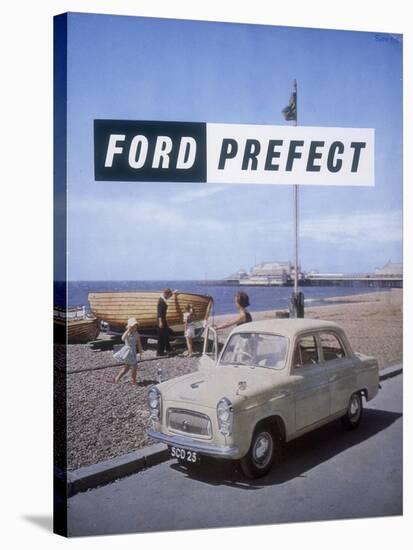 Poster Advertising a Ford Prefect Car, 1956-null-Stretched Canvas