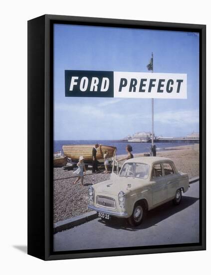 Poster Advertising a Ford Prefect Car, 1956-null-Framed Stretched Canvas