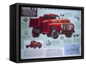Poster Advertising a Ford Truck Series F-6, 1947-null-Framed Stretched Canvas