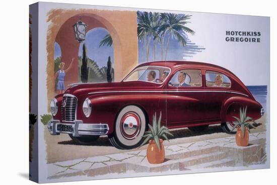 Poster Advertising a Hotchkiss-Gregoire Car, 1951-null-Stretched Canvas