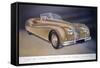 Poster Advertising a Jaguar Xk 140, 1954-null-Framed Stretched Canvas