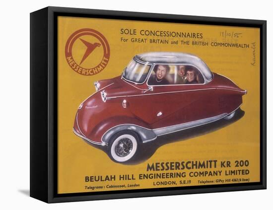 Poster Advertising a Messerschmidt Kr 200, 1955-null-Framed Stretched Canvas