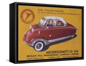 Poster Advertising a Messerschmidt Kr 200, 1955-null-Framed Stretched Canvas