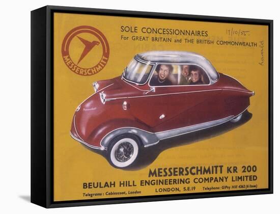 Poster Advertising a Messerschmidt Kr 200, 1955-null-Framed Stretched Canvas