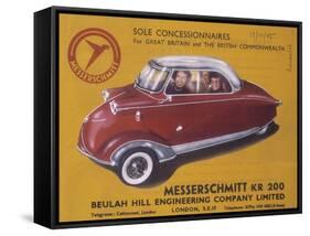 Poster Advertising a Messerschmidt Kr 200, 1955-null-Framed Stretched Canvas