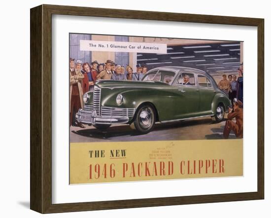 Poster Advertising a Packard Clipper, 1946-null-Framed Giclee Print