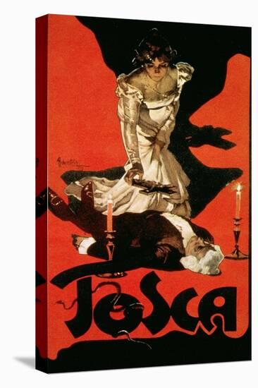 Poster Advertising a Performance of Tosca, 1899-Adolfo Hohenstein-Stretched Canvas