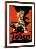 Poster Advertising a Performance of Tosca, 1899-Adolfo Hohenstein-Framed Giclee Print