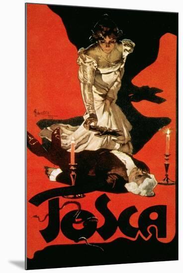 Poster Advertising a Performance of Tosca, 1899-Adolfo Hohenstein-Mounted Giclee Print