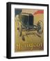 Poster Advertising a Peugeot Racing Car, C.1918 (Colour Litho)-René Vincent-Framed Giclee Print