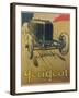 Poster Advertising a Peugeot Racing Car, C.1918 (Colour Litho)-René Vincent-Framed Giclee Print