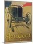 Poster Advertising a Peugeot Racing Car, C.1918 (Colour Litho)-René Vincent-Mounted Giclee Print