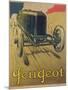 Poster Advertising a Peugeot Racing Car, C.1918 (Colour Litho)-René Vincent-Mounted Giclee Print
