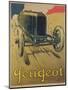 Poster Advertising a Peugeot Racing Car, C.1918 (Colour Litho)-René Vincent-Mounted Premium Giclee Print