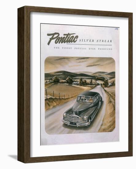 Poster Advertising a Pontiac Silver Streak, 1947-null-Framed Giclee Print