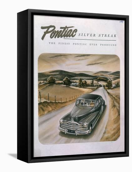 Poster Advertising a Pontiac Silver Streak, 1947-null-Framed Stretched Canvas