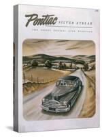 Poster Advertising a Pontiac Silver Streak, 1947-null-Stretched Canvas