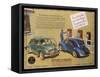 Poster Advertising a Renault 4Cv, 1949-null-Framed Stretched Canvas