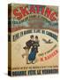 Poster Advertising a Roller Skating Rink in Paris, 1905-null-Stretched Canvas