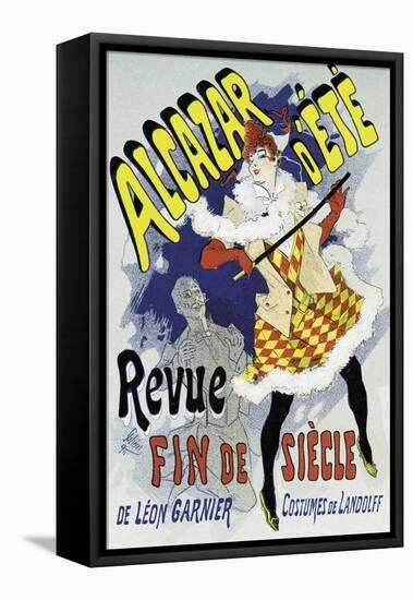 Poster Advertising a Show-Jules Chéret-Framed Stretched Canvas