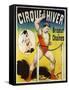 Poster Advertising a Strongman at the 'Cirque D'Hiver'-null-Framed Stretched Canvas