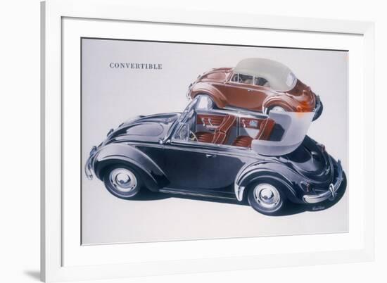 Poster advertising a Volkswagen Convertible, 1959-Unknown-Framed Giclee Print