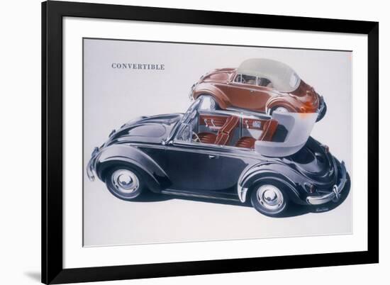 Poster advertising a Volkswagen Convertible, 1959-Unknown-Framed Giclee Print