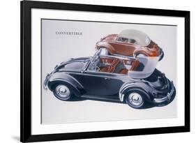 Poster advertising a Volkswagen Convertible, 1959-Unknown-Framed Giclee Print