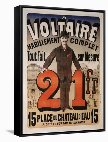 Poster Advertising 'A Voltaire', C.1877-Jules Chéret-Framed Stretched Canvas