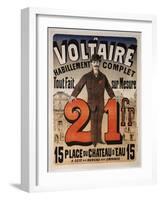 Poster Advertising 'A Voltaire', C.1877-Jules Chéret-Framed Giclee Print