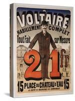 Poster Advertising 'A Voltaire', C.1877-Jules Chéret-Stretched Canvas