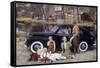 Poster Advertising a Volvo 444, 1953-null-Framed Stretched Canvas