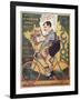 Poster Advertising 'Alcyon' Cycles with the Winners of Tour de France Faber-Michel, called Mich Liebeaux-Framed Giclee Print