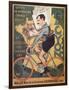 Poster Advertising 'Alcyon' Cycles with the Winners of Tour de France Faber-Michel, called Mich Liebeaux-Framed Giclee Print