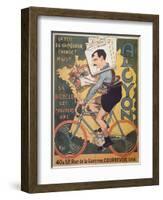 Poster Advertising 'Alcyon' Cycles with the Winners of Tour de France Faber-Michel, called Mich Liebeaux-Framed Giclee Print