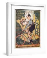 Poster Advertising 'Alcyon' Cycles with the Winners of Tour de France Faber-Michel, called Mich Liebeaux-Framed Giclee Print