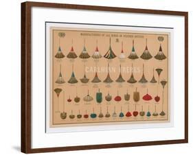 Poster Advertising All Kinds of Feather Dusters-null-Framed Giclee Print