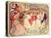Poster Advertising 'Amants', a Comedy at the Theatre De La Renaissance, 1896-Alphonse Mucha-Stretched Canvas