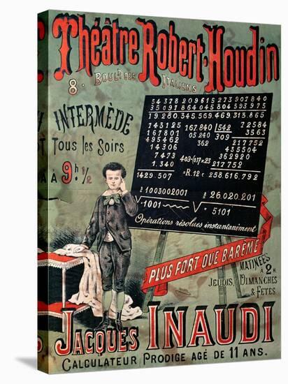 Poster Advertising an Appearance of Jacques Inaudi-null-Stretched Canvas