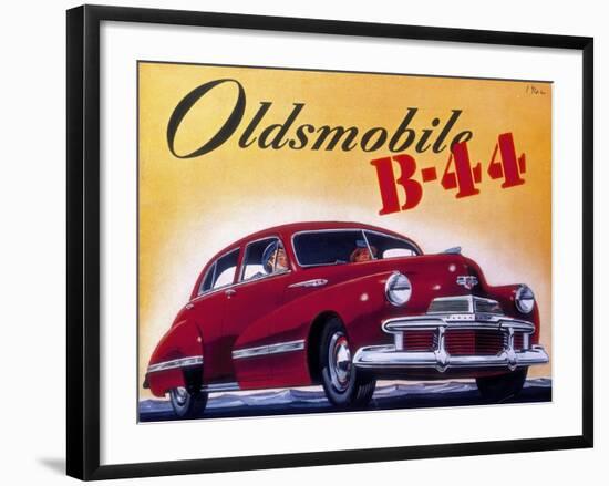 Poster Advertising an Oldsmobile B44, 1942-null-Framed Giclee Print