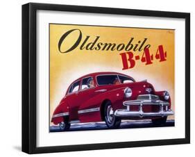 Poster Advertising an Oldsmobile B44, 1942-null-Framed Giclee Print