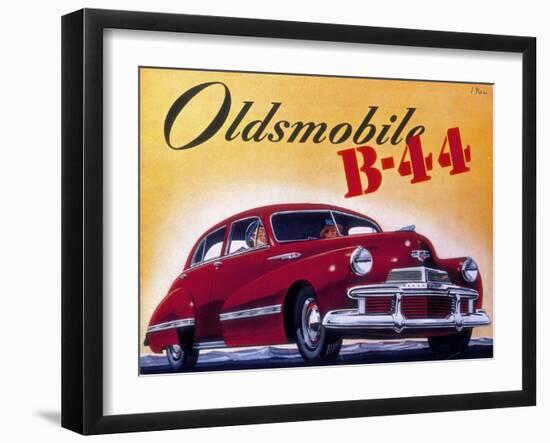 Poster Advertising an Oldsmobile B44, 1942-null-Framed Giclee Print