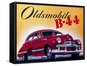 Poster Advertising an Oldsmobile B44, 1942-null-Framed Stretched Canvas