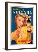 Poster Advertising Aperitivo Gincana-null-Framed Giclee Print