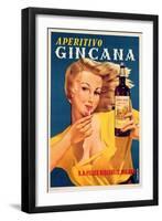 Poster Advertising Aperitivo Gincana-null-Framed Premium Giclee Print