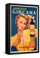 Poster Advertising Aperitivo Gincana-null-Framed Stretched Canvas