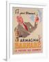 Poster Advertising Armagnac Barnabe, Printed by Damour Publicity, Paris, 1946-null-Framed Giclee Print