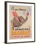 Poster Advertising Armagnac Barnabe, Printed by Damour Publicity, Paris, 1946-null-Framed Premium Giclee Print