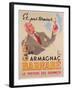 Poster Advertising Armagnac Barnabe, Printed by Damour Publicity, Paris, 1946-null-Framed Premium Giclee Print